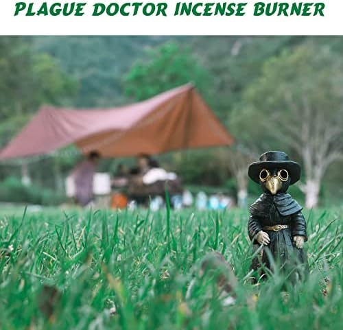 Plague Doctor Incense Burner with Smoky Eyes