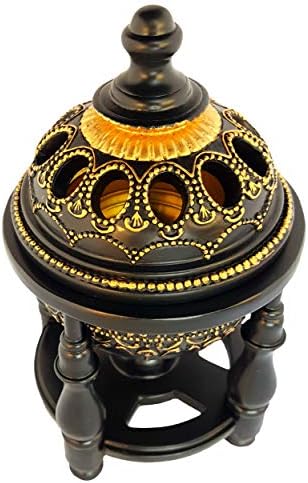 AM Charcoal Incense Burner - 4 Pillar Bakhoor Oud Holder