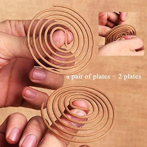 LZWIN Sandalwood Incense Coils 48 Pieces Natural Burner Aroma