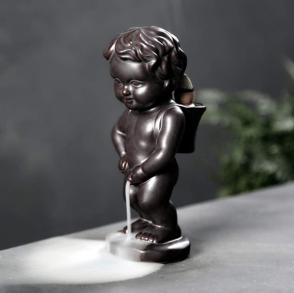 GOLDEAL Peeing Boy Backflow Incense Burner with 20 Cones