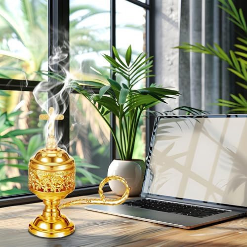 Lemitung Gold Incense Burner with Tong