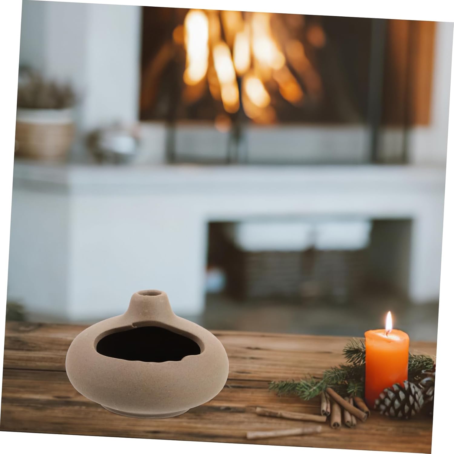 Ceramic Incense Bowl Handmade Porcelain Candle Holder