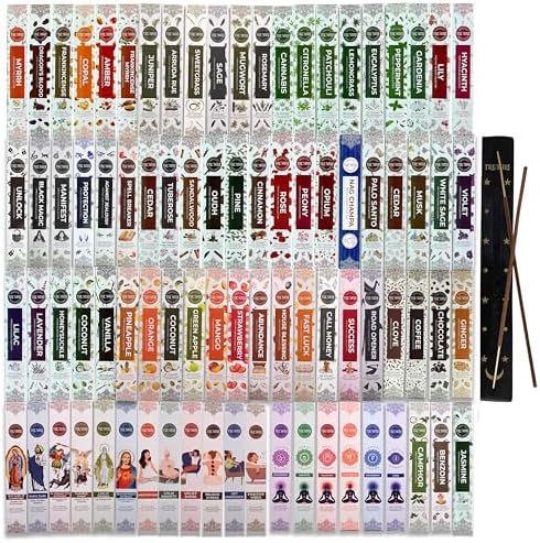 Trumiri Incense Sticks 12 Variety Pack with Holder Burner