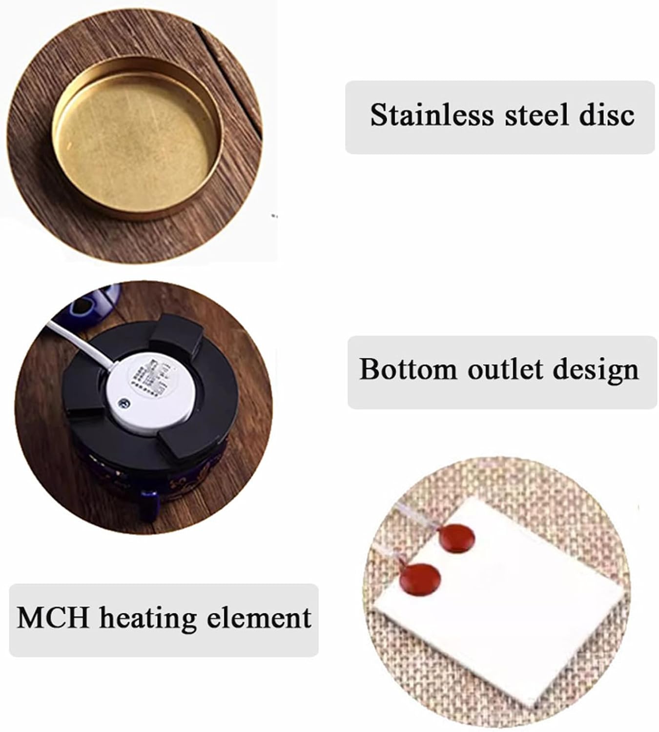 Electric Resin Burner with Timer and Adjustable Heat - Blue Gold