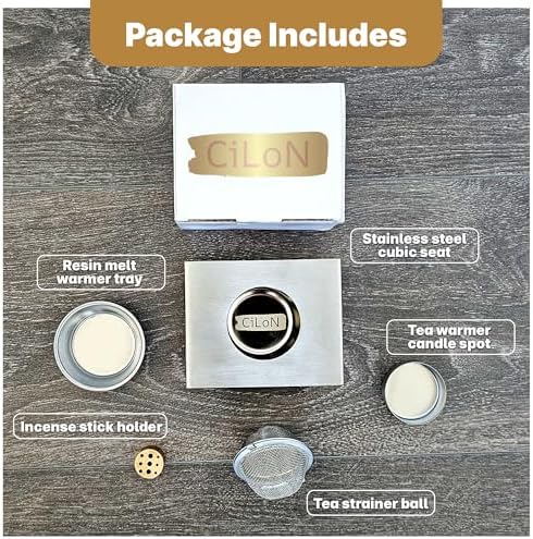 CiLon 4in1 Incense Holder with Tea Candle Warmer and Essential Oil Diffuser 1