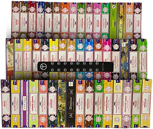 Satya Incense Sticks Variety Pack with Holder