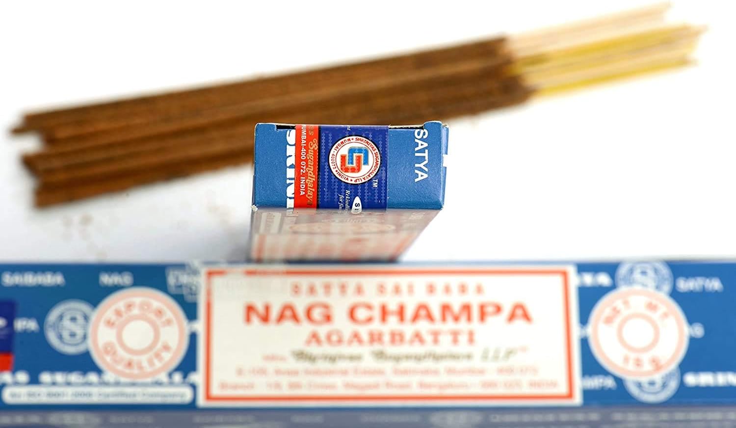 3 Packs Original Satya Sai Baba Nag Champa Incense Sticks