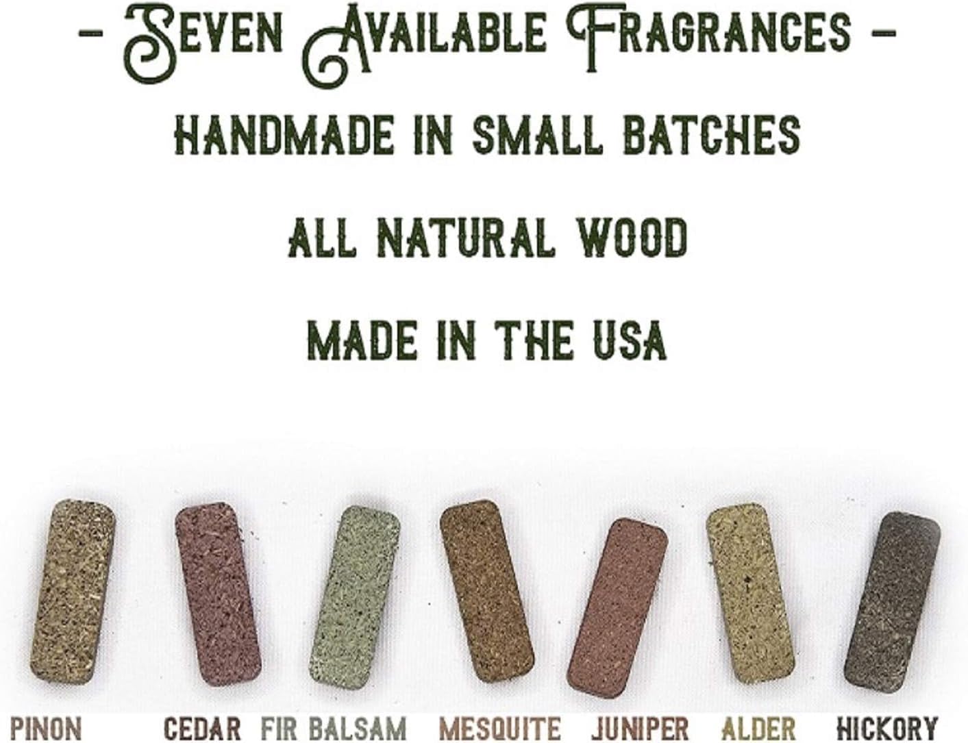7 Natural Wood Incense Sample Set with Burner - Made in the USA