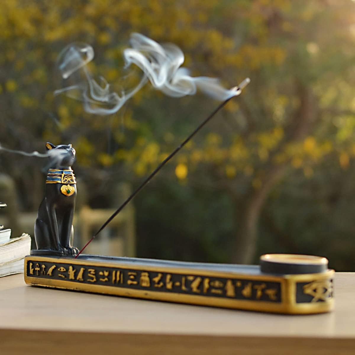 OwMell Egyptian Incense Holder with Ash Catcher