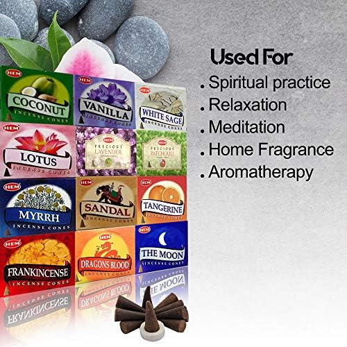 HEM Assorted Incense Cones - 120 Total