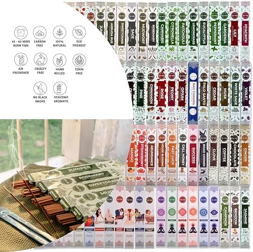 Trumiri Incense Sticks 12 Variety Pack with Holder Burner
