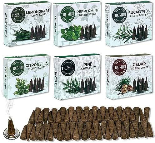 TRUMIRI Leafy Incense Cones Variety Pack 60 Count