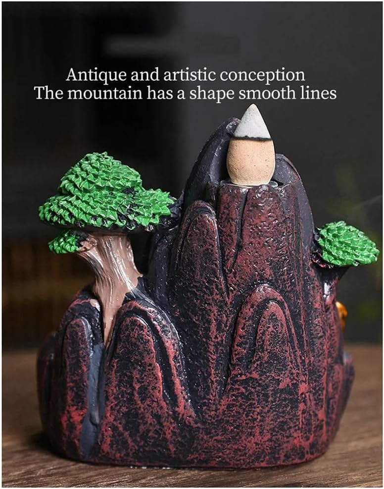KTELI High Mountain Flowing Waterfall Incense Burner