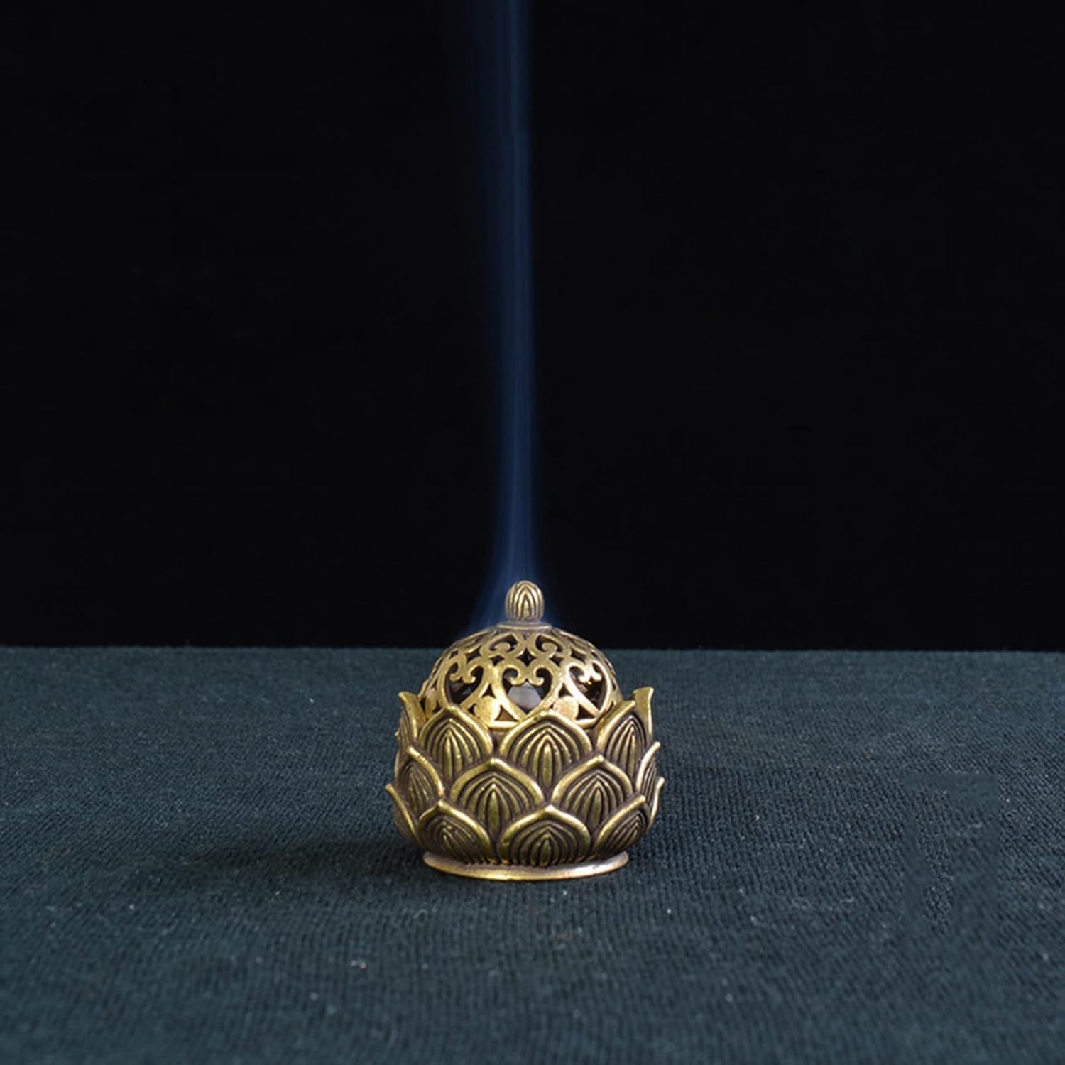 Gold Lotus Incense Burner for Home Fragrance