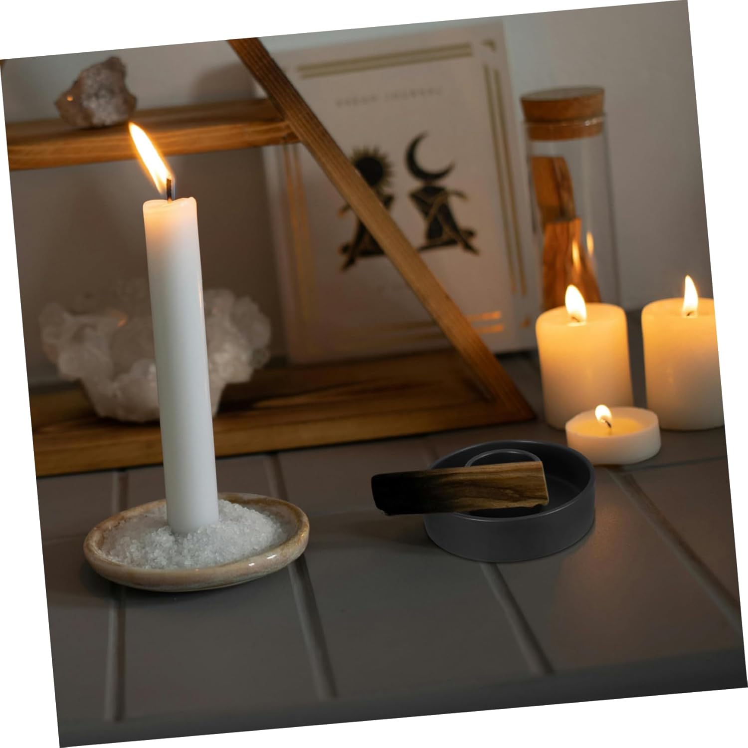 Ceramic Aromatherapy Candle Holder for Smudge Bowl and Incense