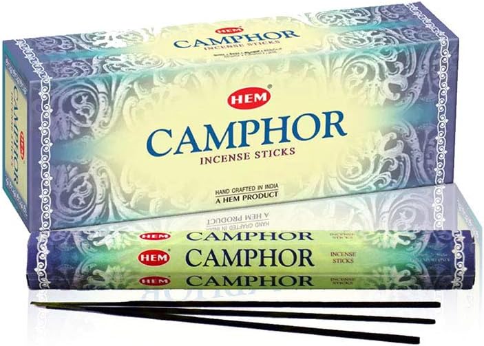 HEM Camphor Incense 6 Boxes of 20 Sticks