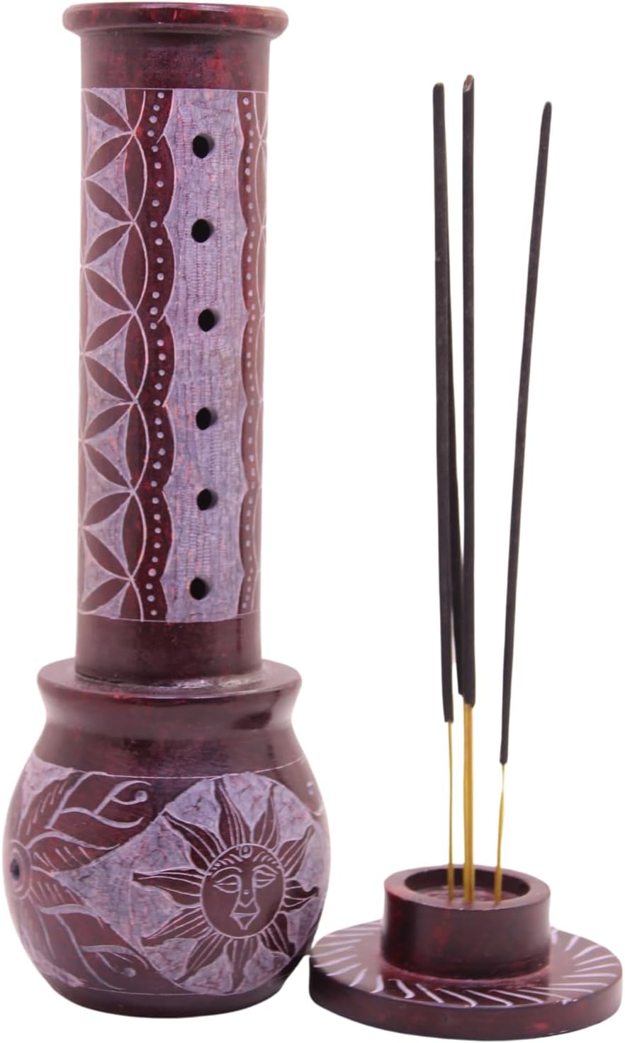 KC KULLICRAFT Marble Soapstone Incense Holder