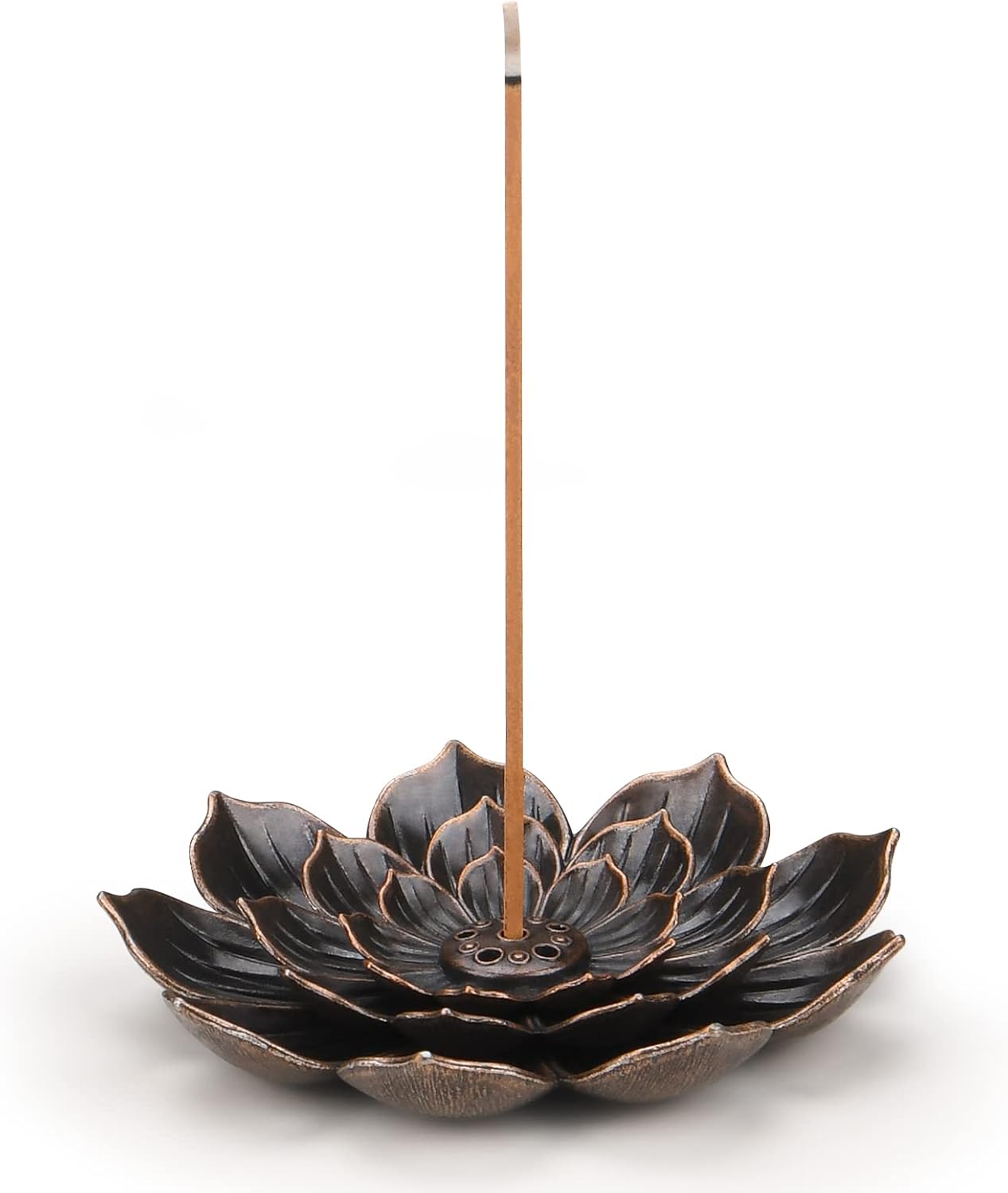 Incense Stick Holder with 5 Holes and Detachable Ash Catcher