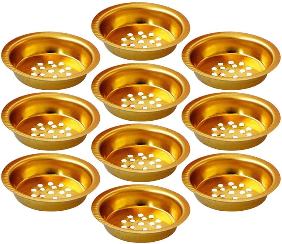 Amosfun 10pcs Small Incense Burner Screen - 23 Inch Metal Charcoal Screen for Home Fragrance