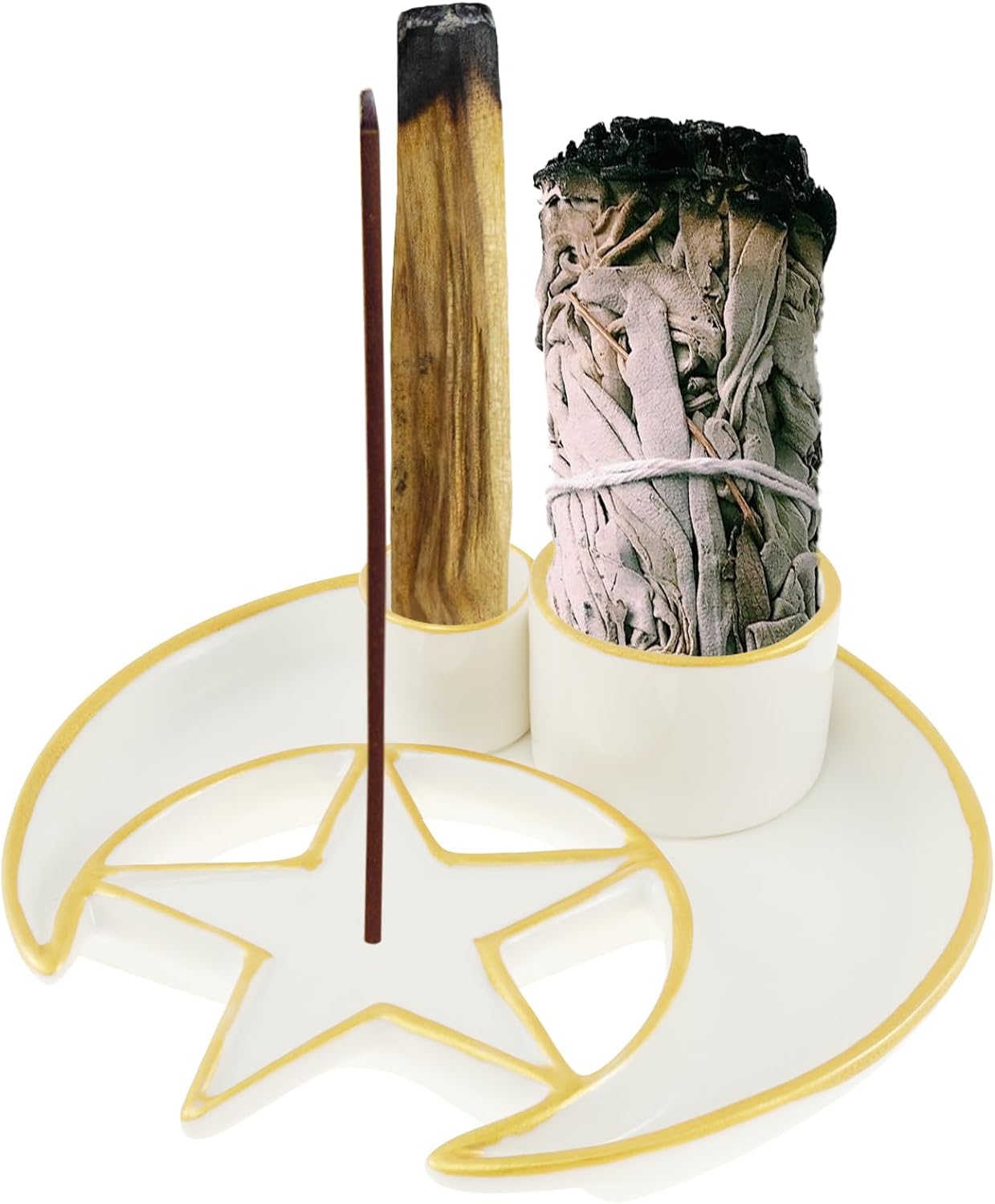 Sage and Palo Santo Ceramic Holder Ash Tray
