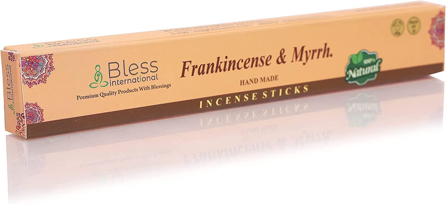 Bless Frankincense and Myrrh Natural Handmade Incense Sticks 25 Sticks