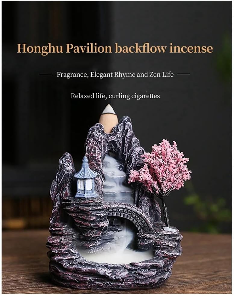 KTELI High Mountain Flowing Waterfall Incense Burner