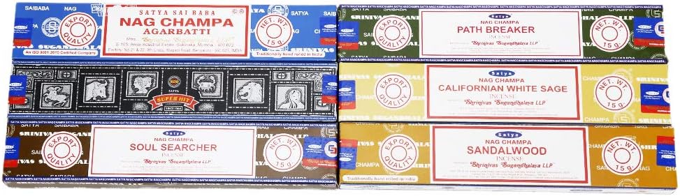 Satya Set of 6 Natural Incense Sticks