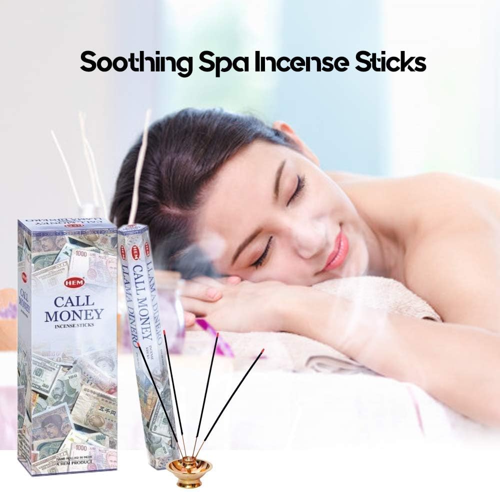 Inspire Dream Play Call Money 6 Boxes of 120 Hem Incense Sticks Bulk Case Retail Display Box