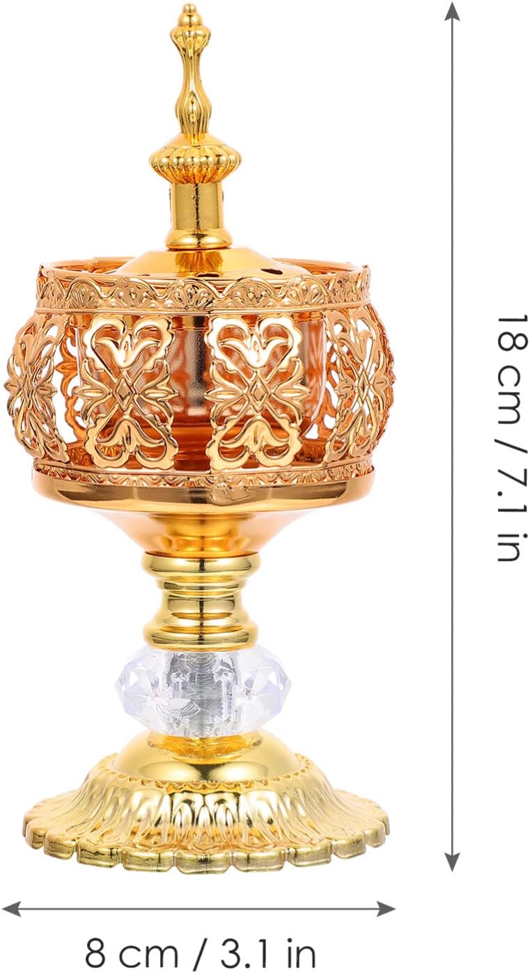 HOMSFOU Vintage Lace Incense Burner Wrought Iron Decor