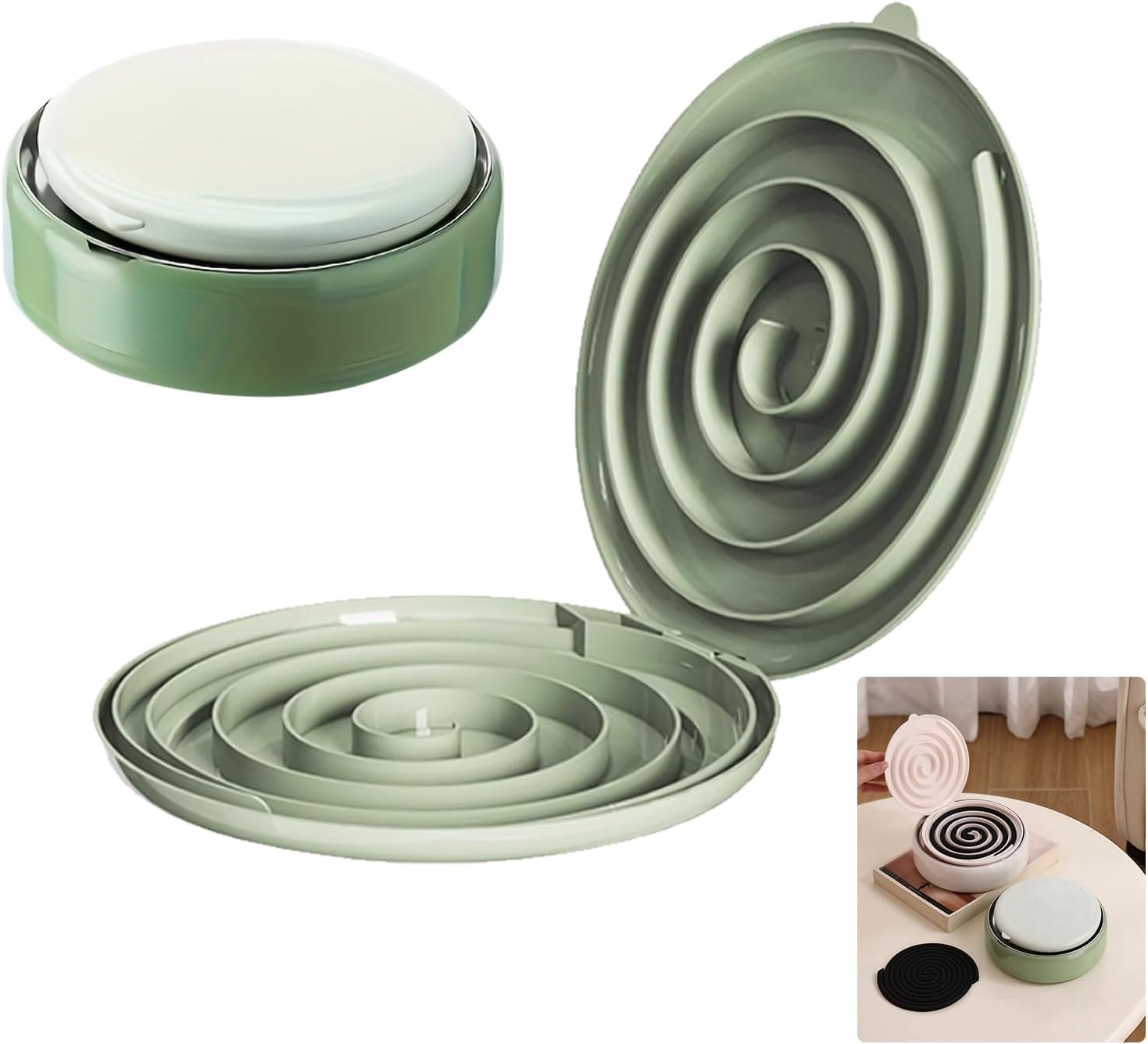 Portable Mosquito Coil Separator with Lid Anti Fly Ash Holder