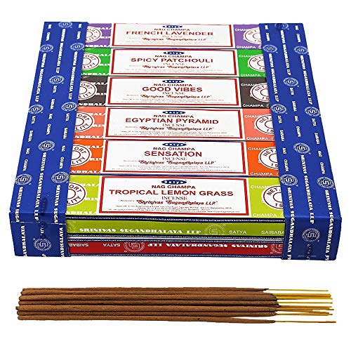 Satya 12 Pack Assorted Incense Sticks 15 Grams