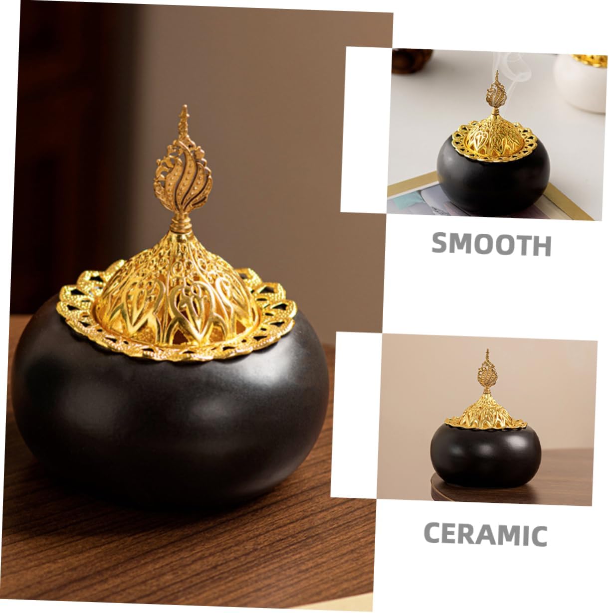 Vintage Ceramic Incense Burner for Home and Aromatherapy