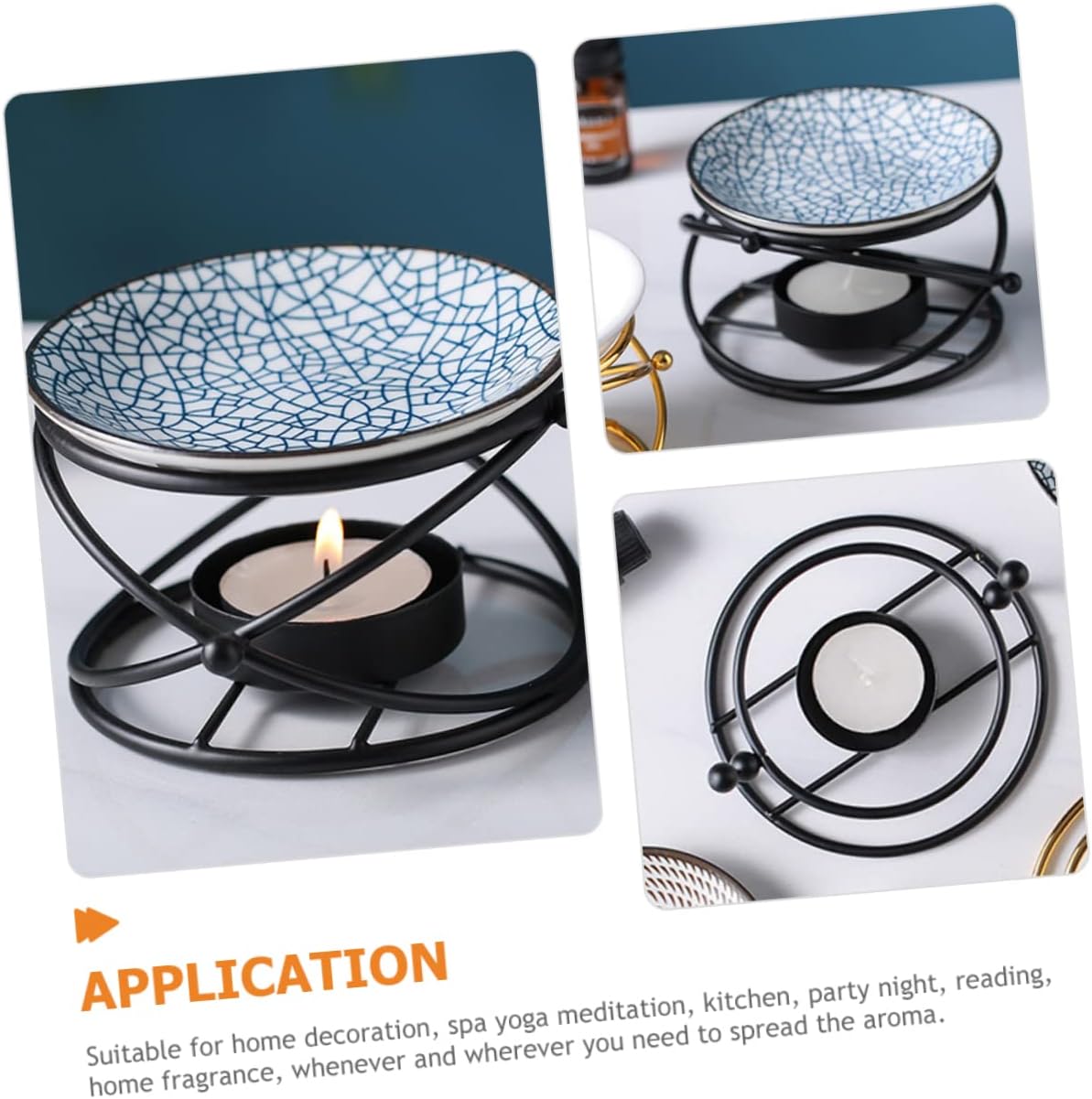 Amosfun Elegant Desktop Incense Burner Candle Holder