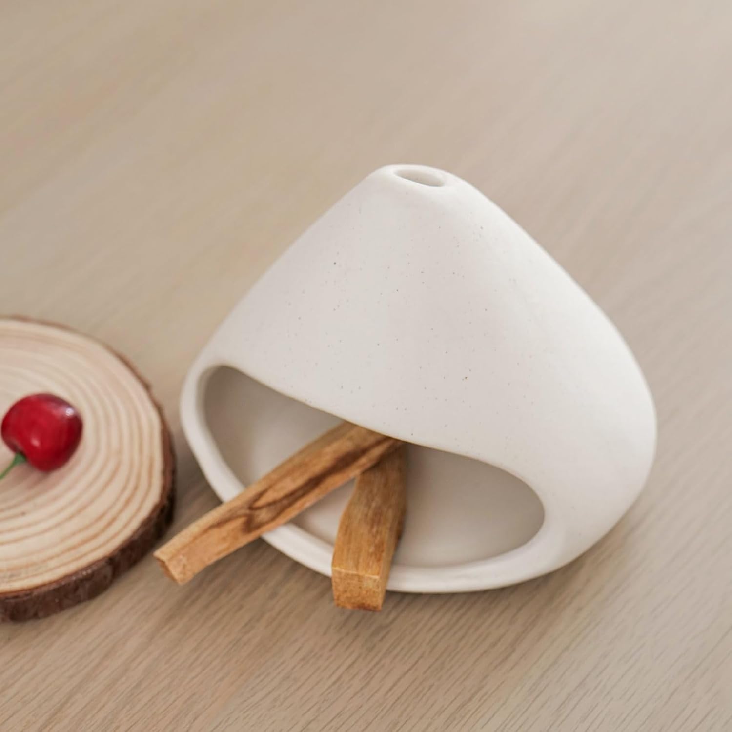 MrMrKura 3-in-1 Palo Santo Incense Burner Holder White