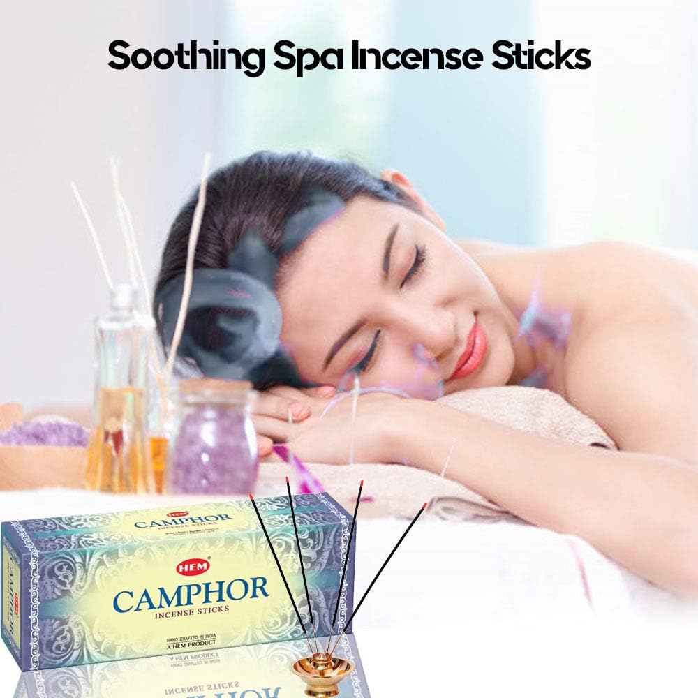 HEM Camphor Incense 6 Boxes of 20 Sticks