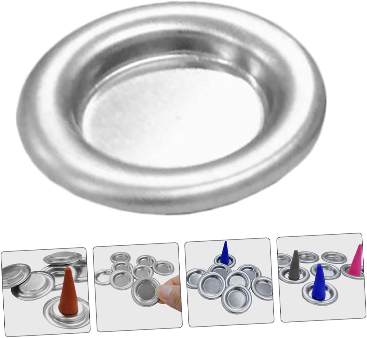 20pcs Alloy Incense Tray Mini Candle Holder Decorative Burner