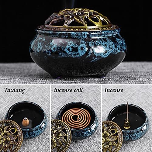 Ceramic Incense Burner with Lid and Holder 1