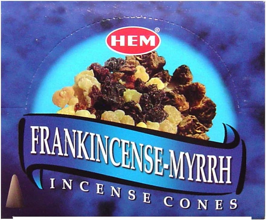 Frankincense and Myrrh Incense Cones with Burner Stand
