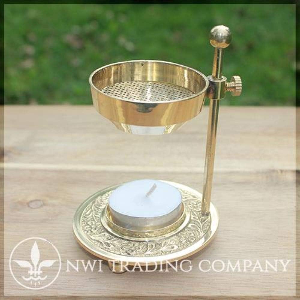 Adjustable Incense Burner - Charcoal Free Brass