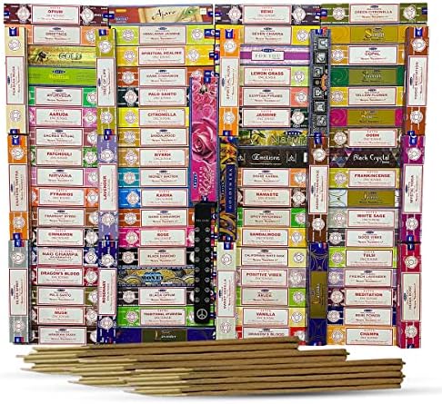 Satya Incense Sticks Variety Pack with Holder
