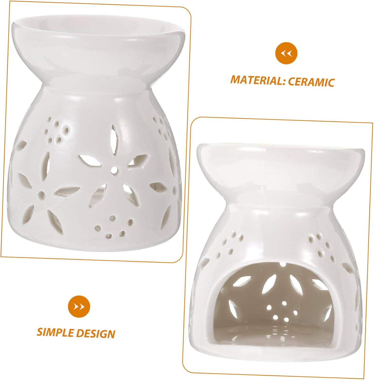 Healifty Ceramic Essential Oil Burner with Tea Light