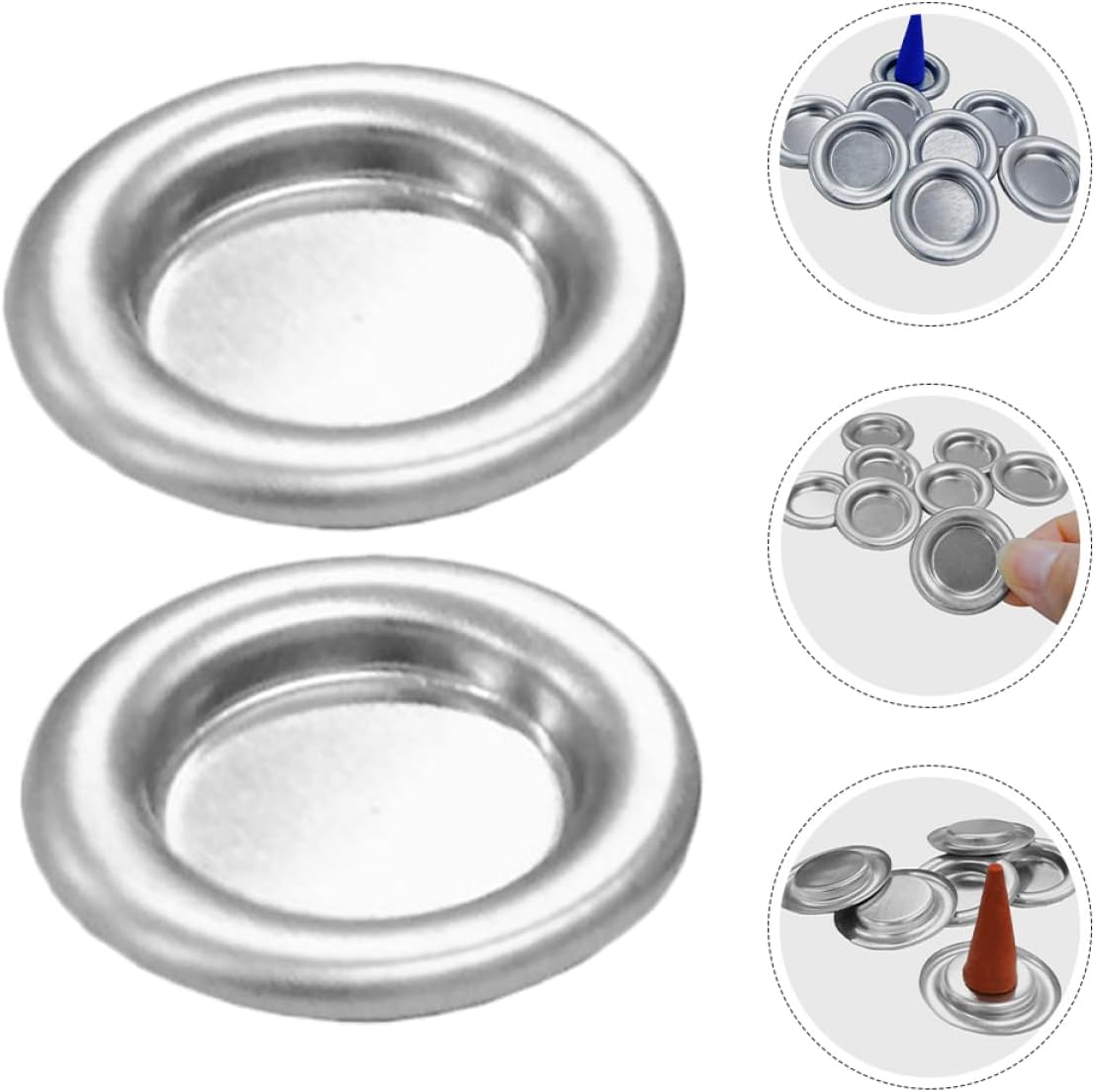 20pcs Metal Incense Burner Bowl Holder Aluminum Alloy Aromatherapy Tray