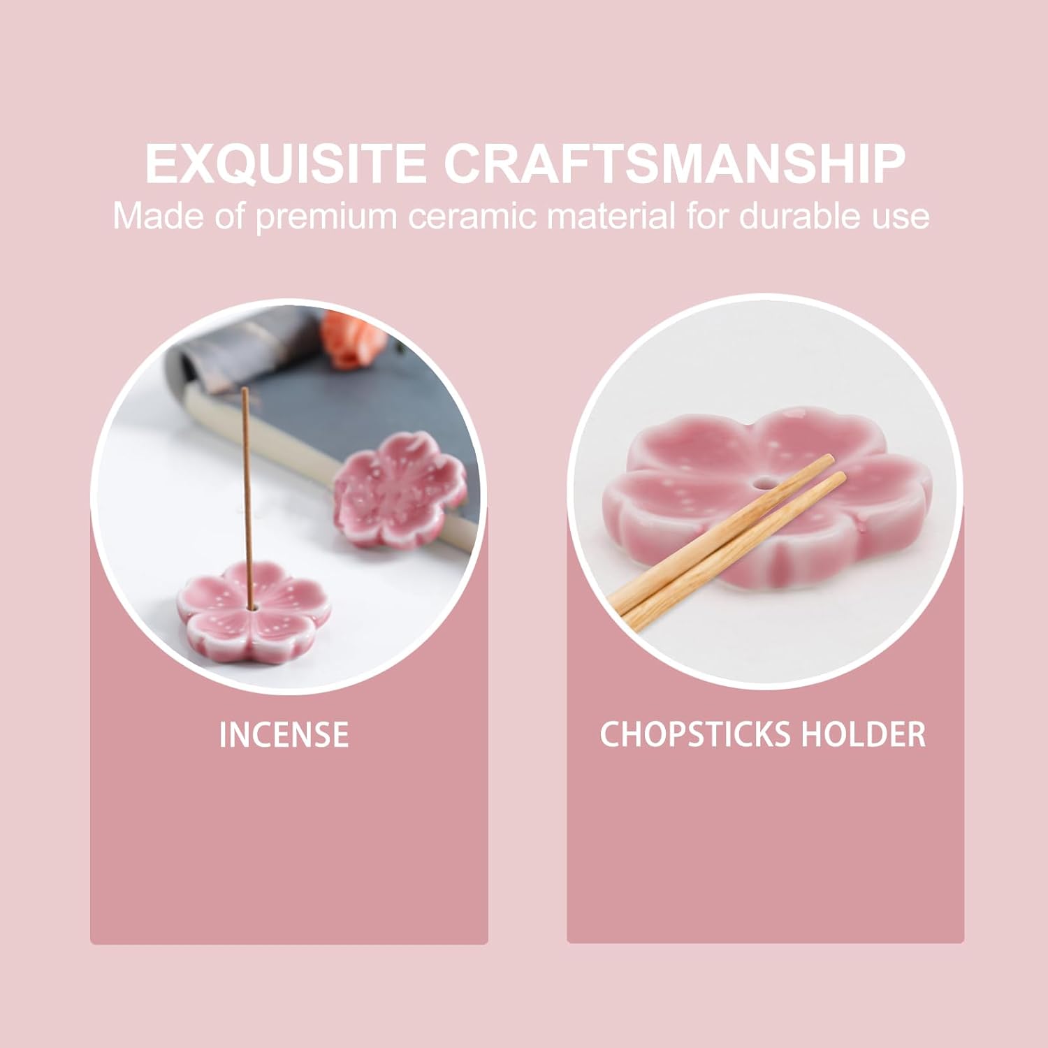 IMIKEYA 4pcs Cherry Blossom Incense Holder Set