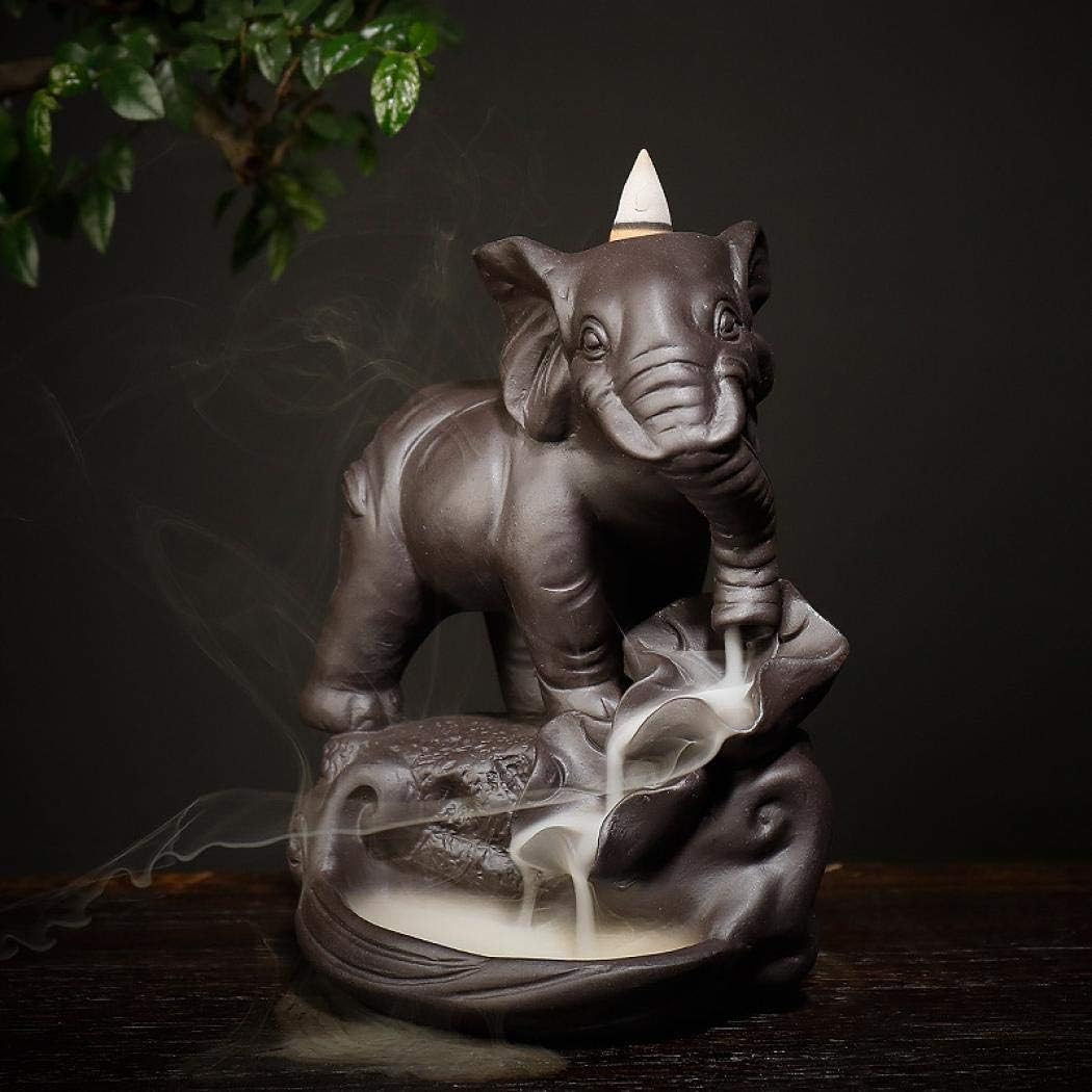 Comeon Backflow Incense Burner Ceramic Holder with 20 Cones 30 Sticks Gift Set