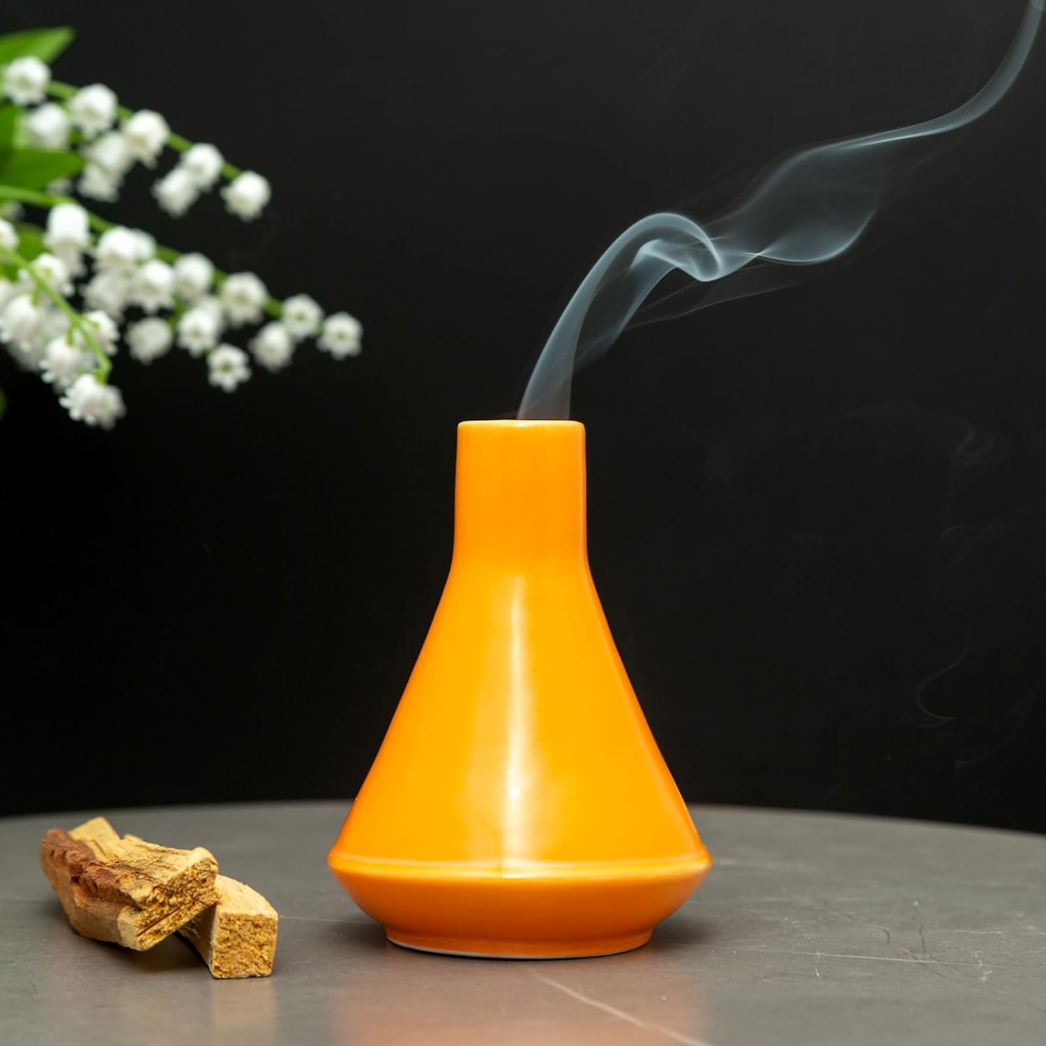 Handmade Ceramic Chiminea for Palo Santo and Candles