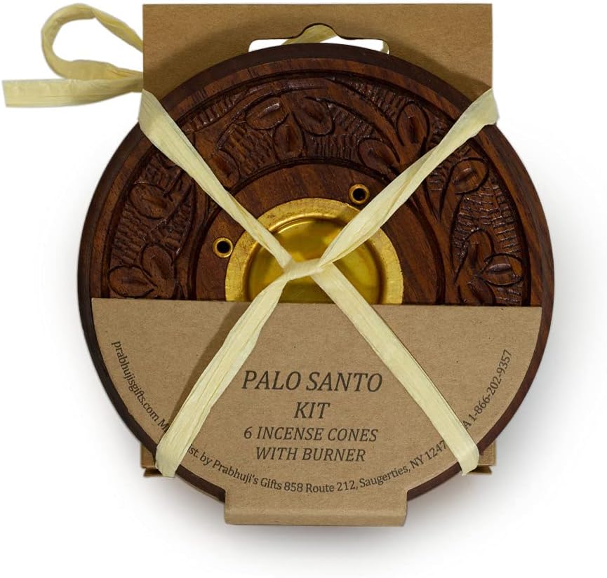 Palo Santo Incense Cones with Burner Kit - 6 Cones