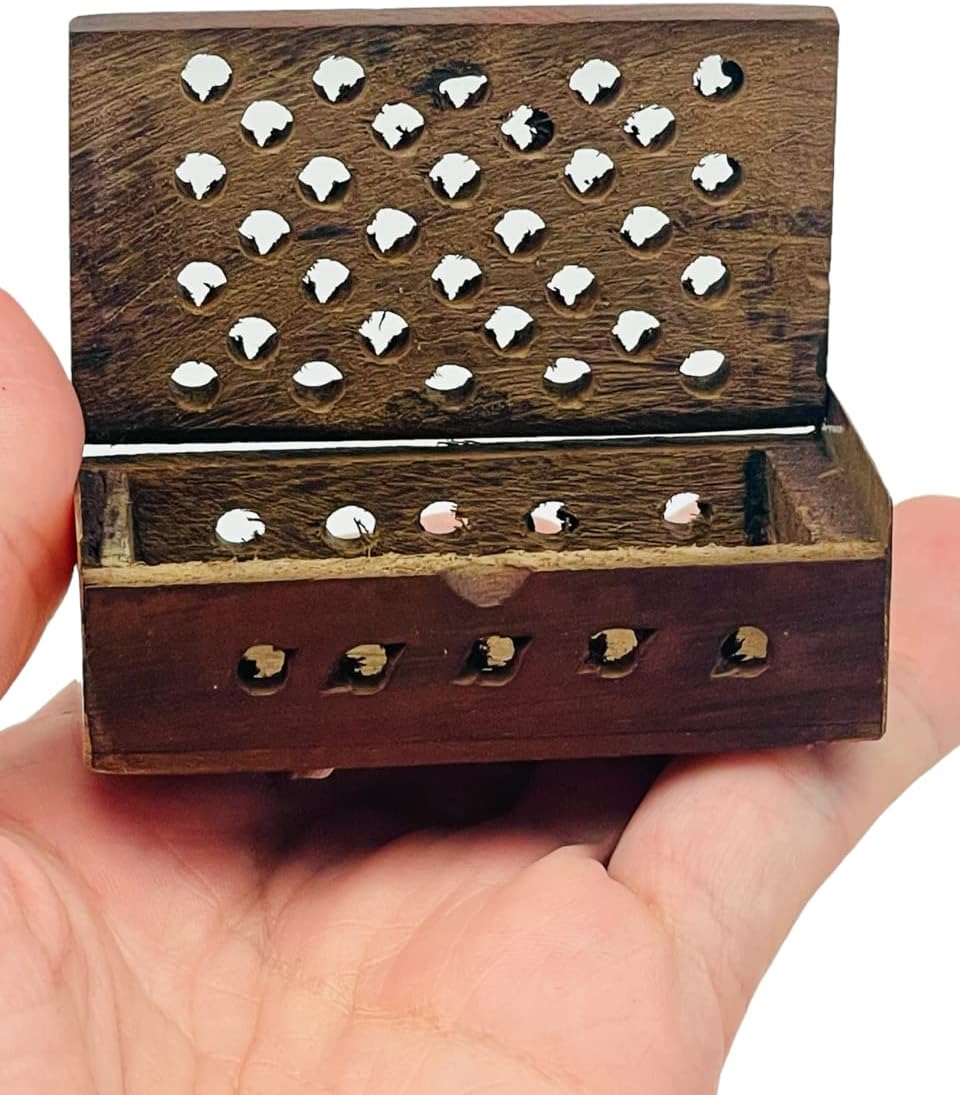 Golden Amber 10 Grams with Rosewood Box for Meditation and Purification
