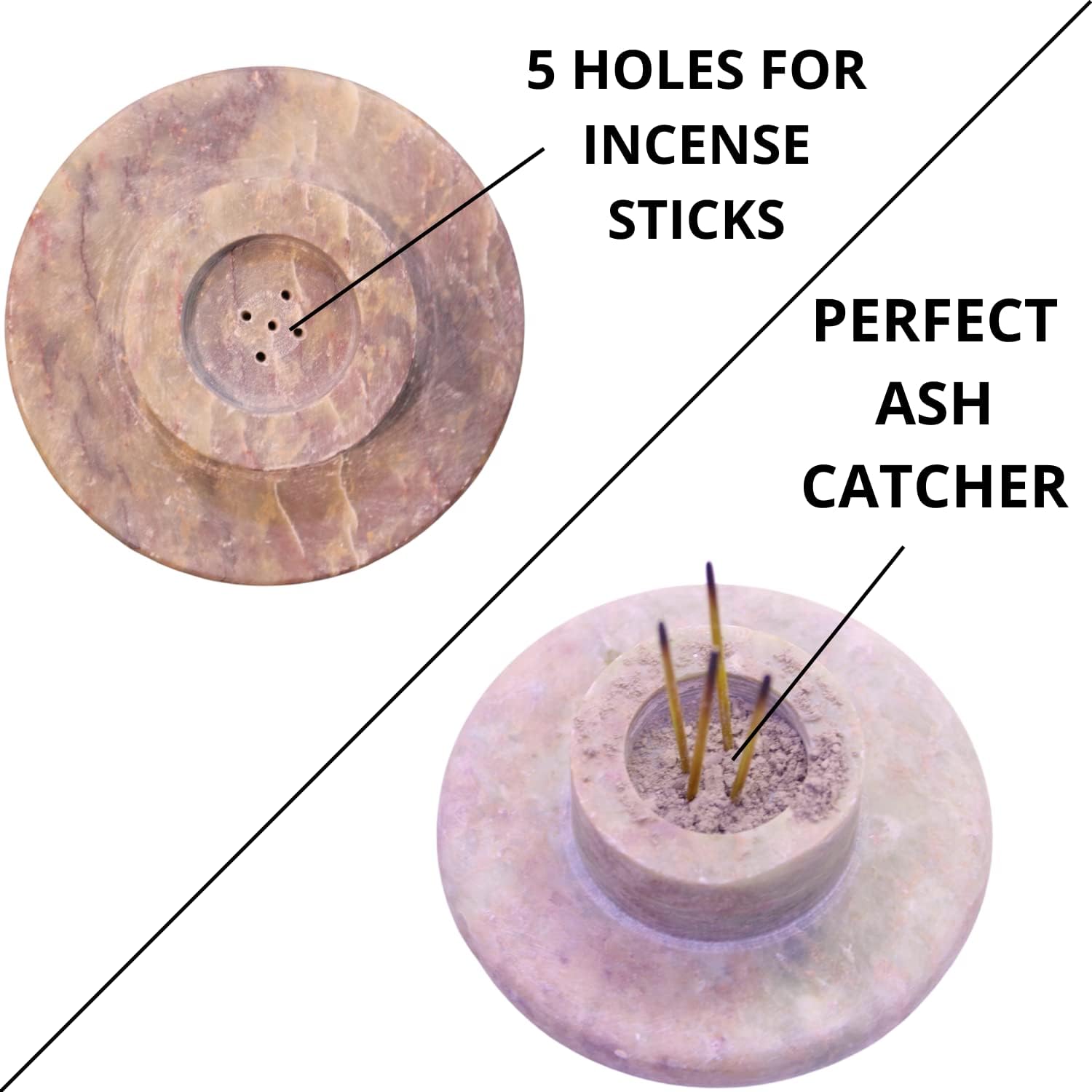 Carry Me Marble Soapstone Incense Holder