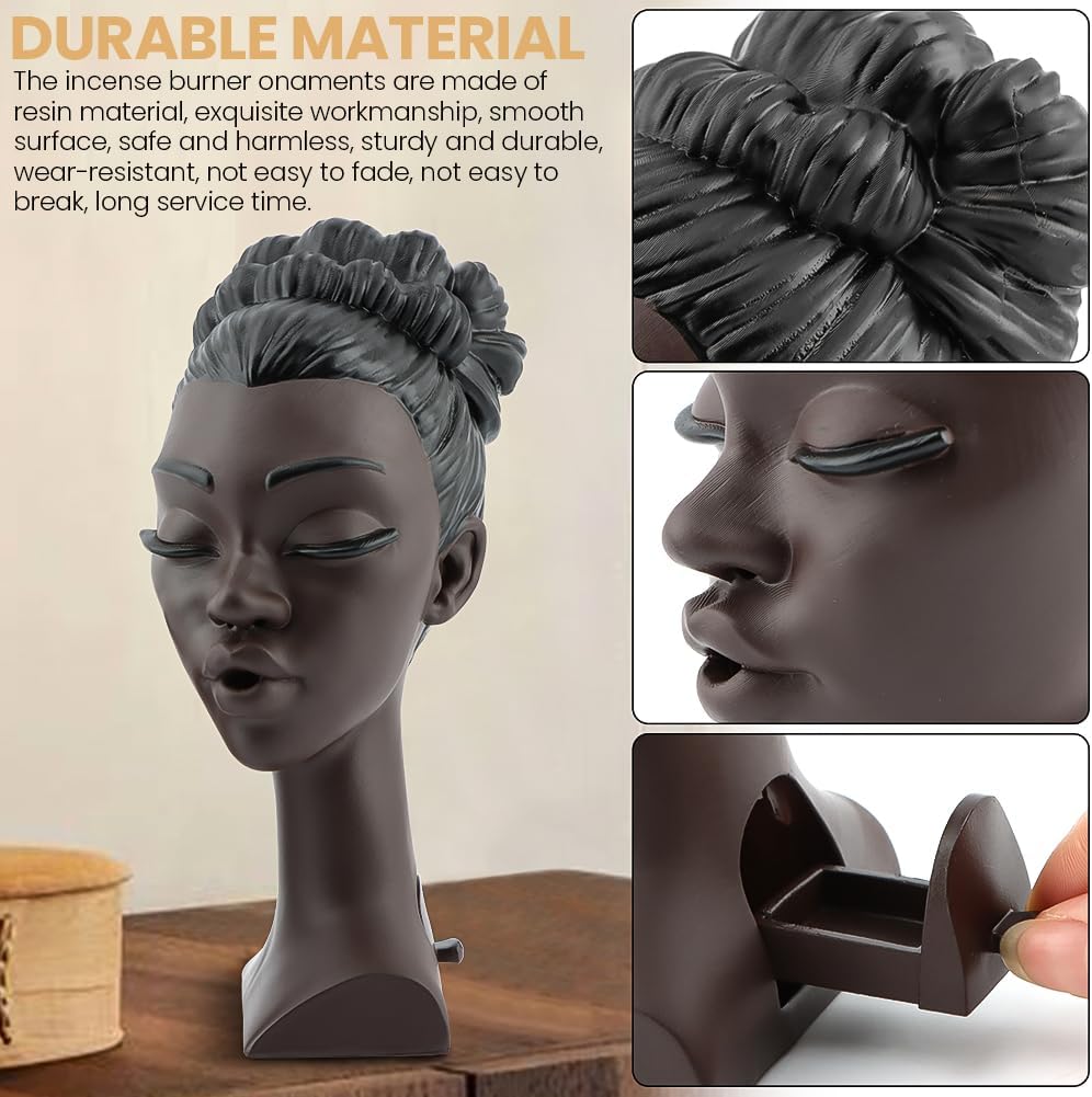 Elegant Black Woman Incense Burner for Home Decor
