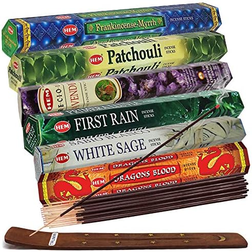 Hem Incense Sticks Variety Pack with Holder